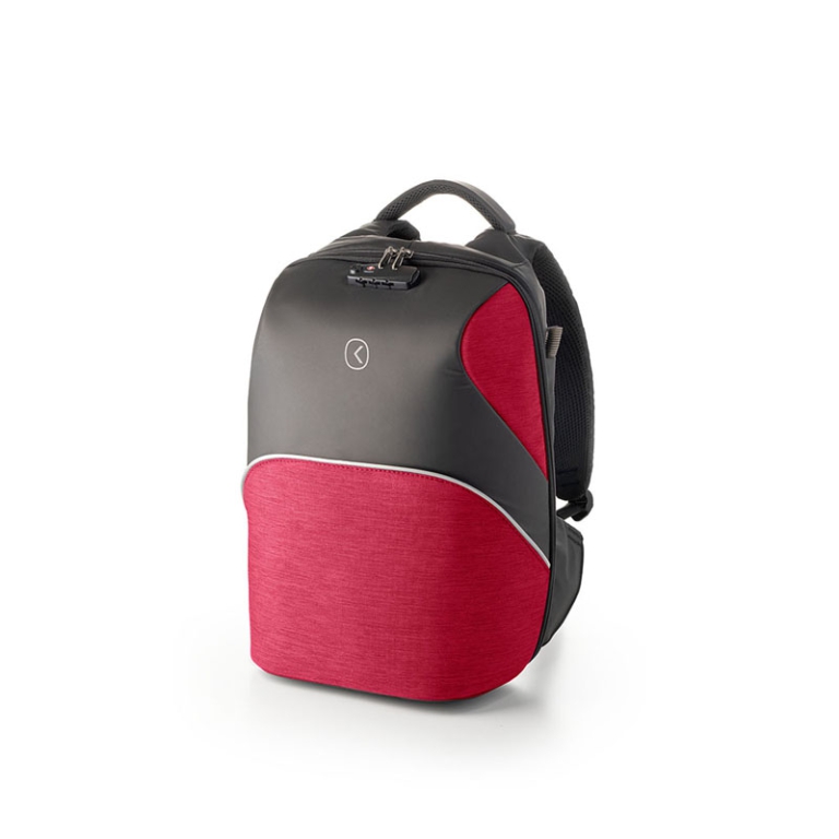 ZAINO TEKNIKO EXPAND PORTA USB ANTIFURTO ROSSO 2