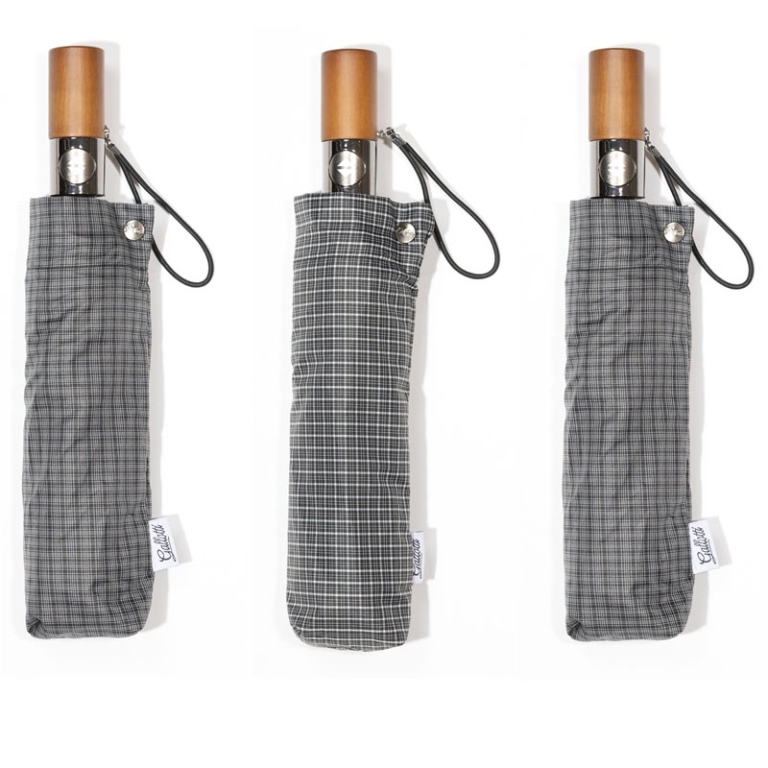 OMBRELLO UOMO MINI QUADRI 10A ANTIVENTO APRI-CHIUD