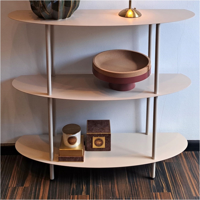 MOBILETTO MENSOLE 90X28X81CM METALLO NOCCIOLA