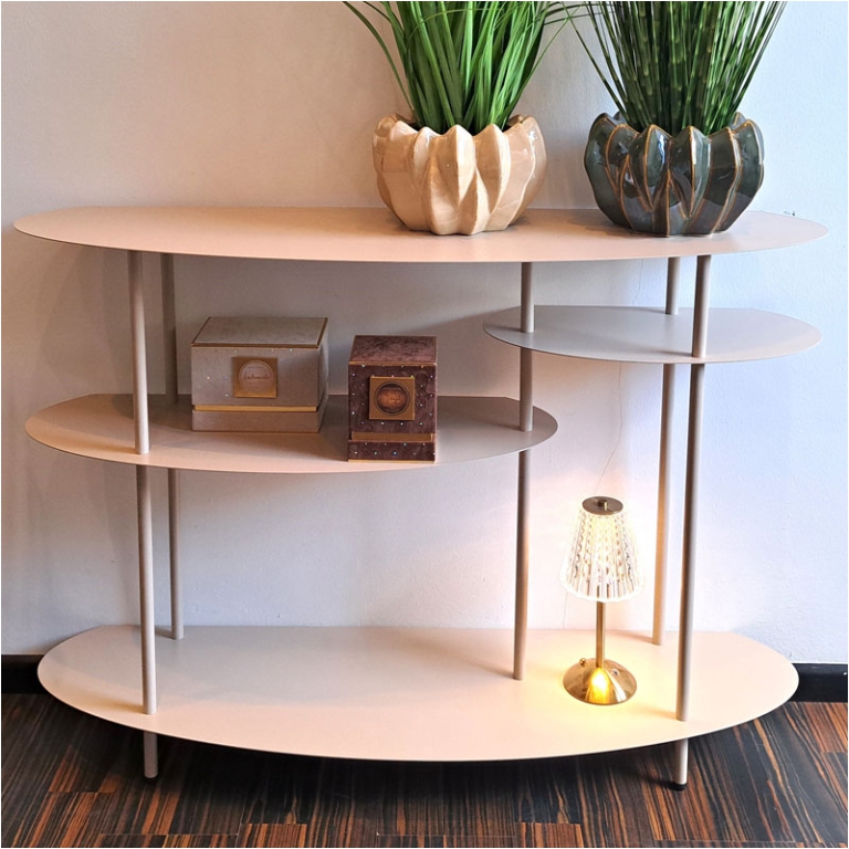 MOBILETTO MENSOLE 118X34X82CM METALLO NOCCIOLA