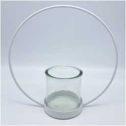 PORTACANDELA CERCHIO D22CM BIANCO