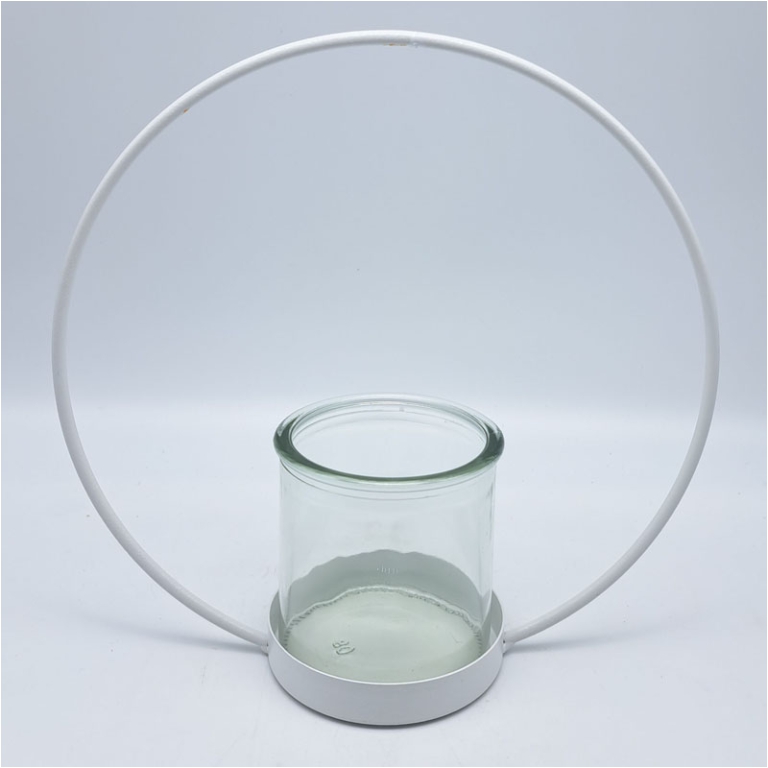 PORTACANDELA CERCHIO D22CM BIANCO