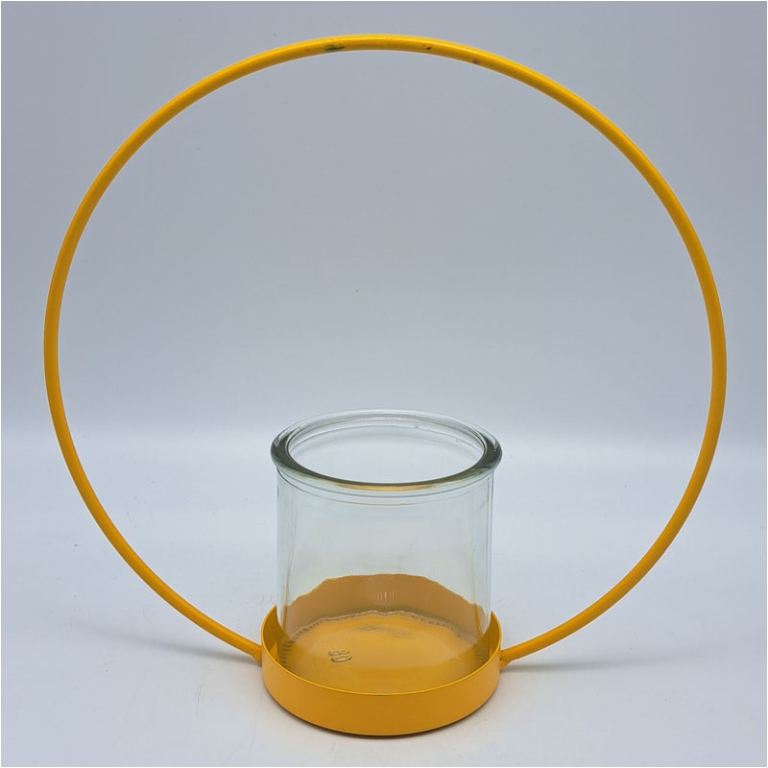 PORTACANDELA CERCHIO D22CM GIALLO