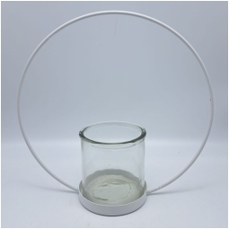 PORTACANDELA CERCHIO D27CM BIANCO