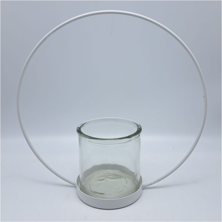 PORTACANDELA CERCHIO D27CM BIANCO