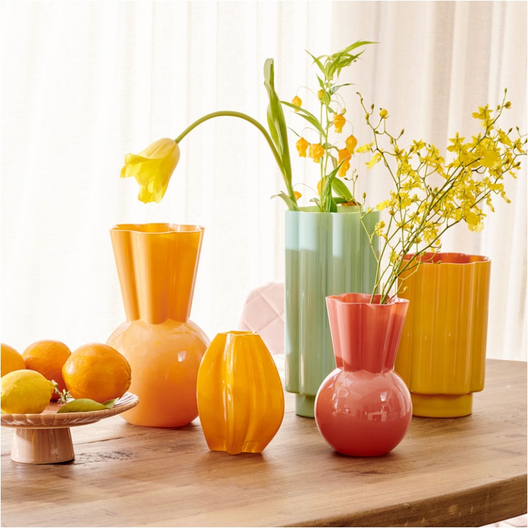 VASO VETRO H20CM ARANCIONE 2