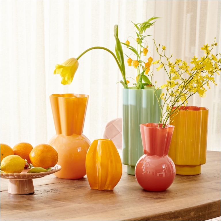 VASO VETRO H17CM ARANCIONE 2