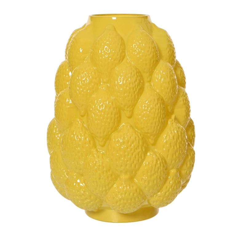 VASO LIMONI VETRO H22CM