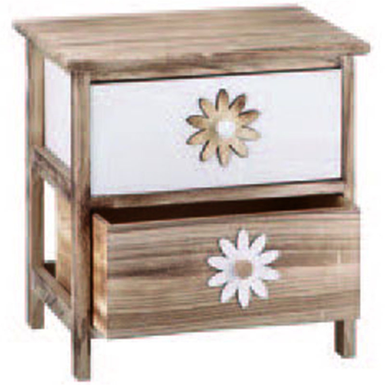 MOBILETTO 29X40H41CM LEGNO 2 CASSETTI