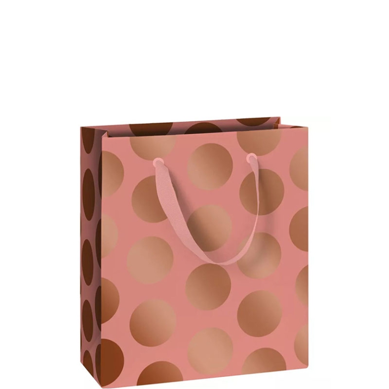 SHOPPER 18X8H21CM  ROSA SCURO POIS
