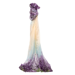 FOULARD 120C184CM CREMA E LAVANDA