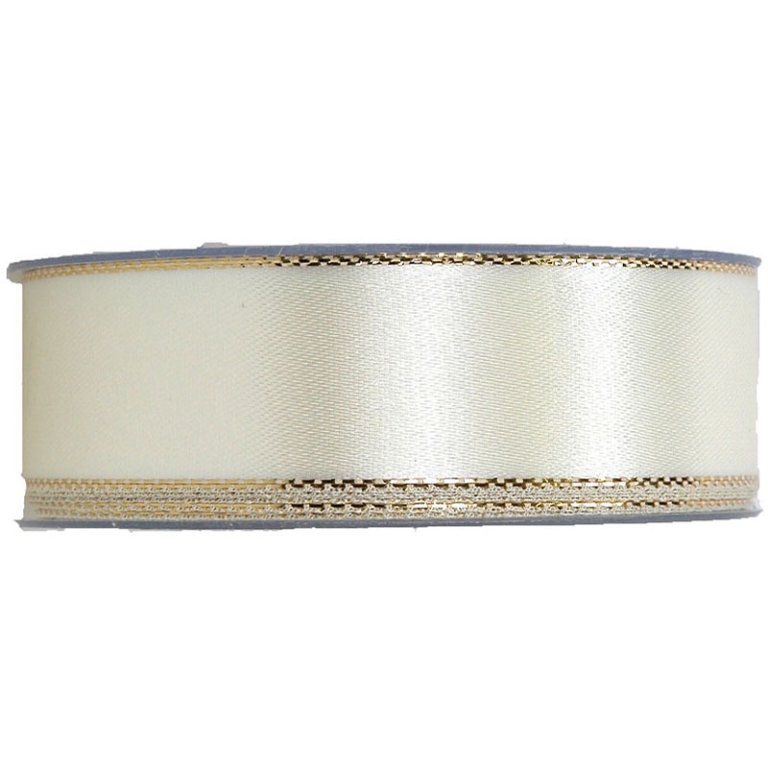 NASTRO SATINÈE 25MMX25MT BIANCO ORO