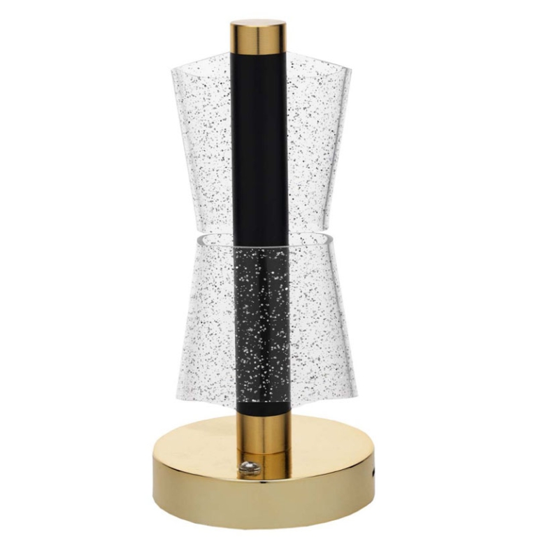 LAMPADA H23CM LED COLOR  ORO/NERO RICARICABILE 3