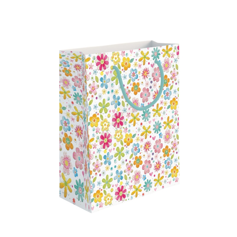 SHOPPER 18X5X10H23CM FIORELLINI FOIL ORO