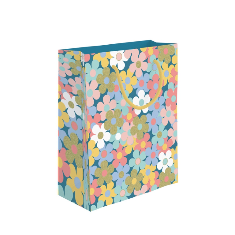 SHOPPER 18X5X10H23CM MARGHERITE FOIL ORO