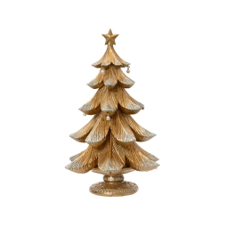 DECORO ALBERO H25CM DORATO CON APPLICAZIONI